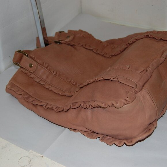 ❤️GERARD DAREL Soft Lamb Leather Gold Metal Hobo Purse Shoulder Bag - Picture 9 of 12